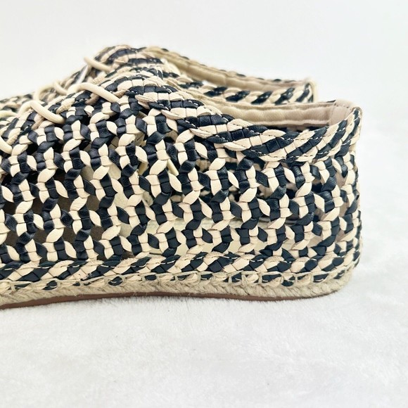ZIMMERMANN Women's Braided Leather Woven Espadrilles In Black Size 40 - Picture 10 of 16